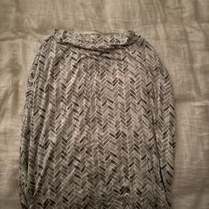 Gray Patterned Women's Skirt